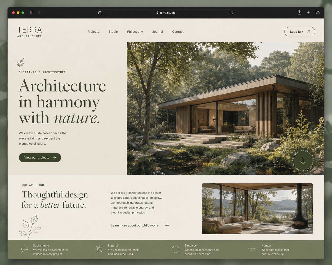 Modern eco style