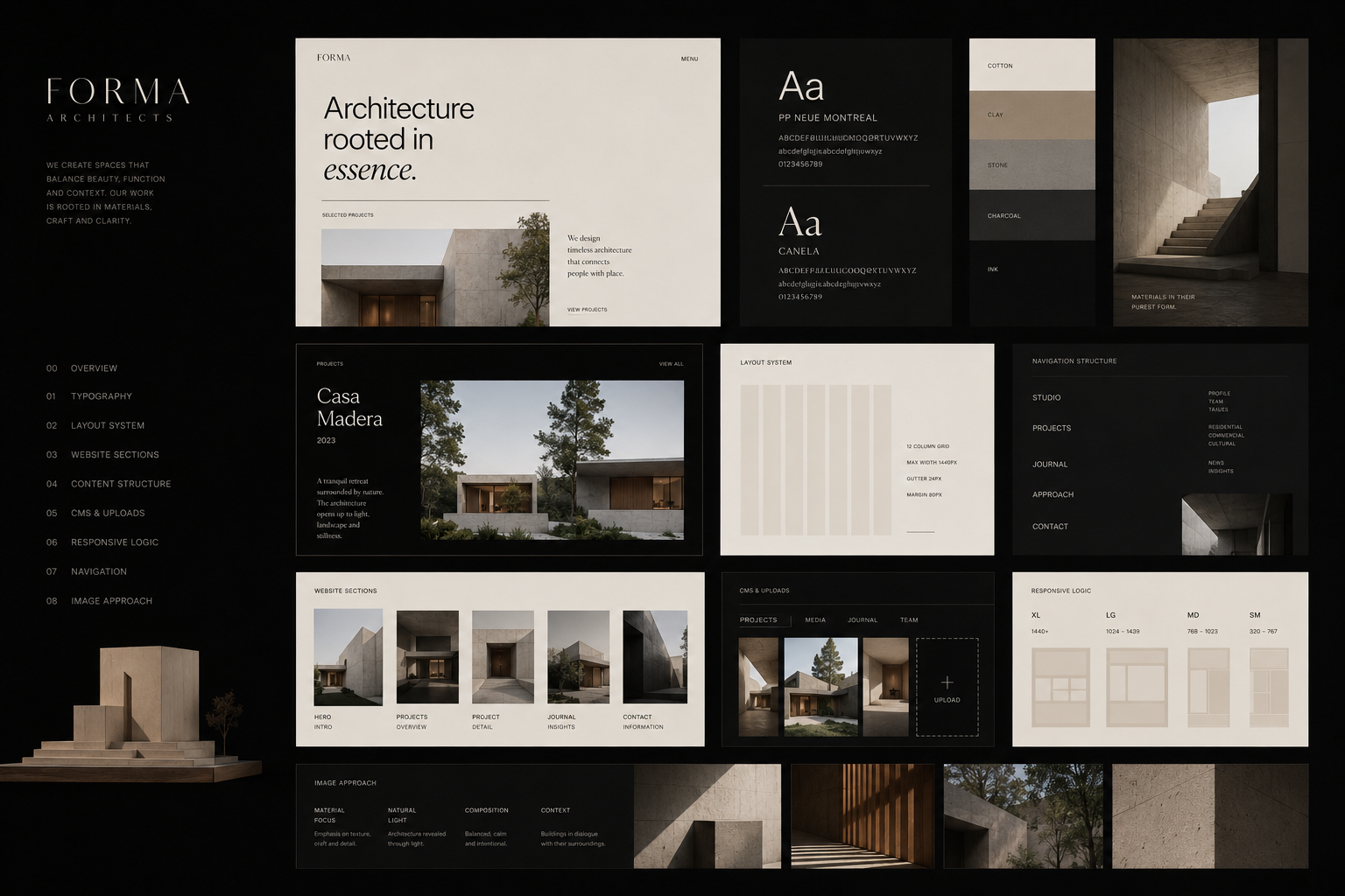 Visual mood for the website offering