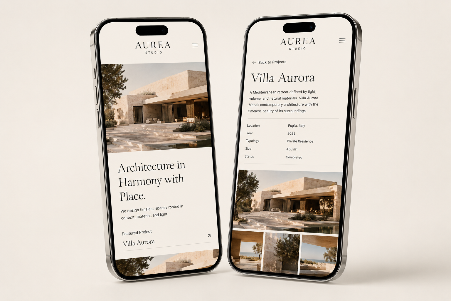 Architecture Website — Responsive studio experience