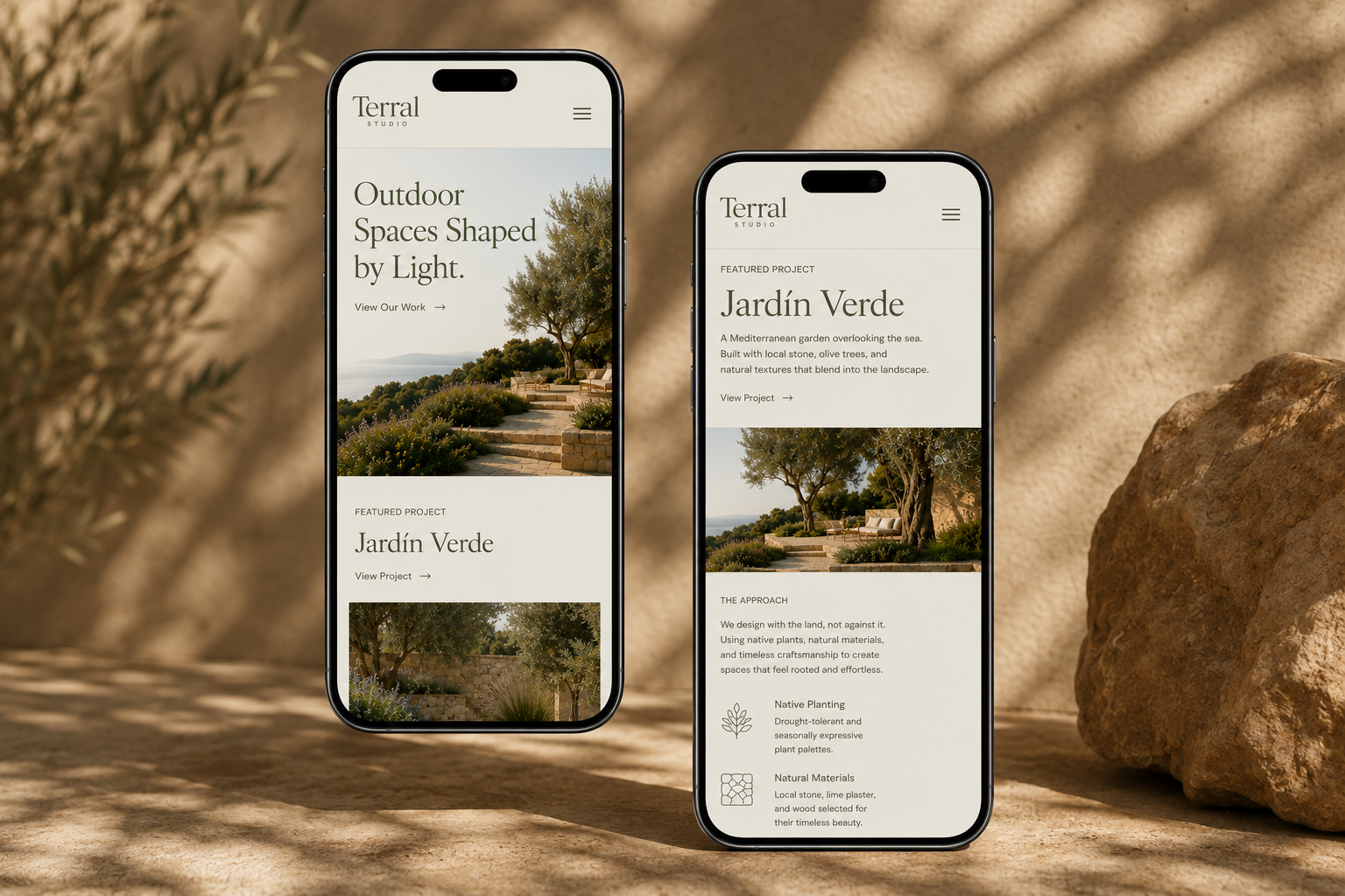 Landscape Website — Mobile garden experience